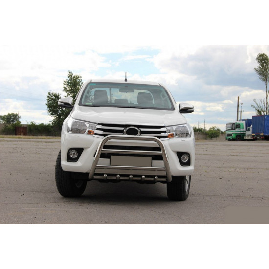 Передній захист WT010 (нерж) для Toyota Hilux 2015-2024 рр