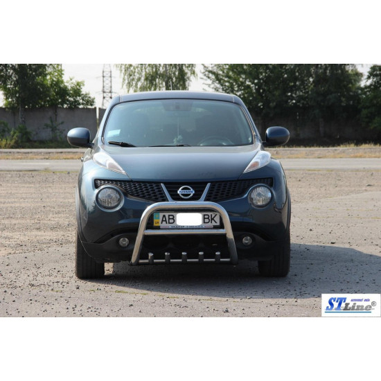 Кенгурятник QT012 (нерж) для Nissan Juke 2010-2019 рр