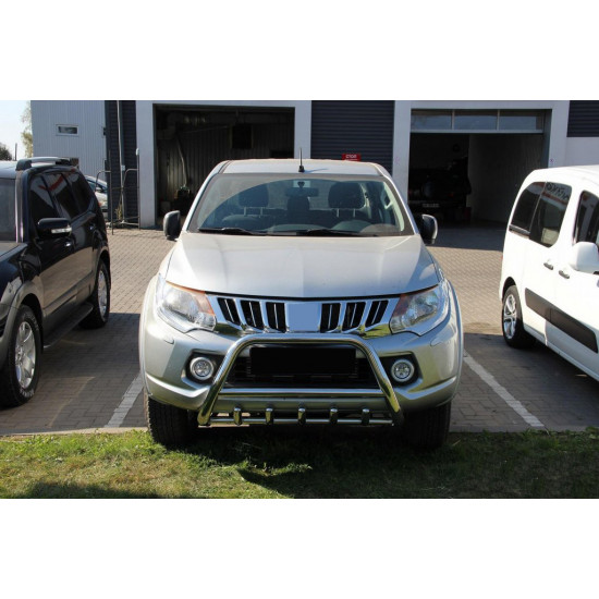 Кенгурятник WT003 (нерж) для Mitsubishi L200 2015-2024 рр