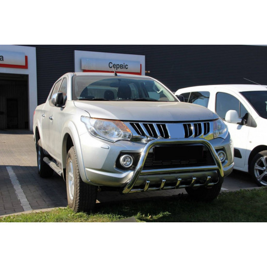 Кенгурятник WT003 (нерж) для Mitsubishi L200 2015-2024 рр