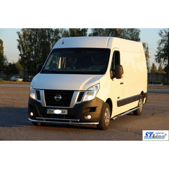 Передній захист ST016 (нерж.) для Renault Master 2011-2024 рр