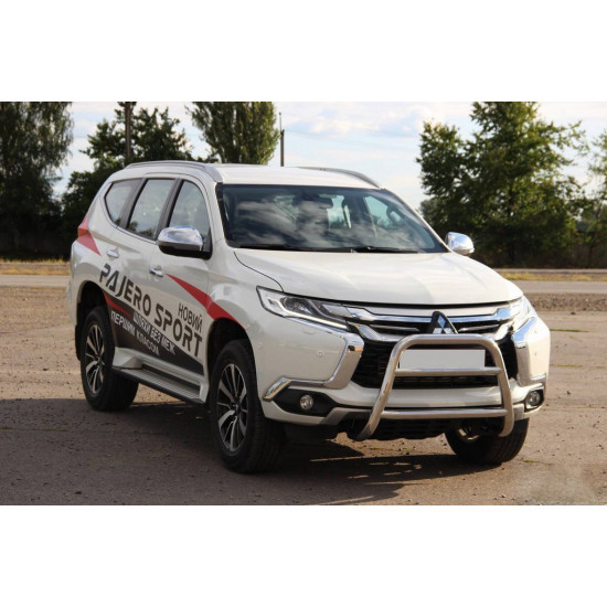 Кенгурятник WT022 (нерж) для Mitsubishi Pajero Sport 2015-2024 рр