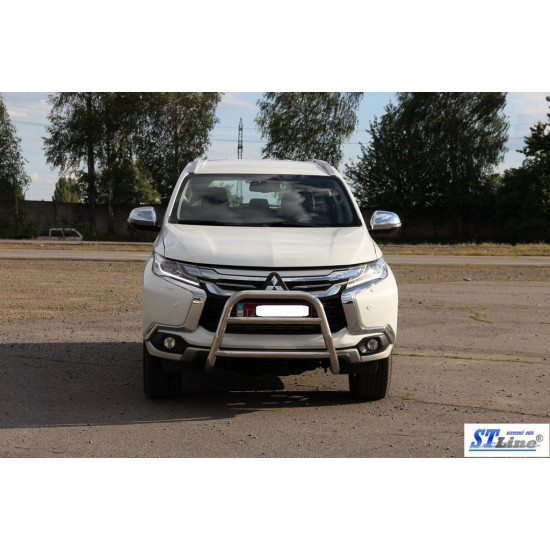 Кенгурятник WT022 (нерж) для Mitsubishi Pajero Sport 2015-2024 рр