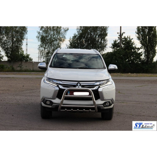 Кенгурятник WT008 (нерж) для Mitsubishi Pajero Sport 2015-2024 рр