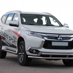 Передній захист ST016 (нерж) для Mitsubishi Pajero Sport 2015-2024 рр