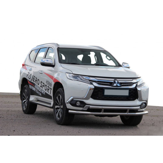 Передній захист ST016 (нерж) для Mitsubishi Pajero Sport 2015-2024 рр