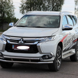 Передній захист ST016 (нерж) для Mitsubishi Pajero Sport 2015-2024 рр