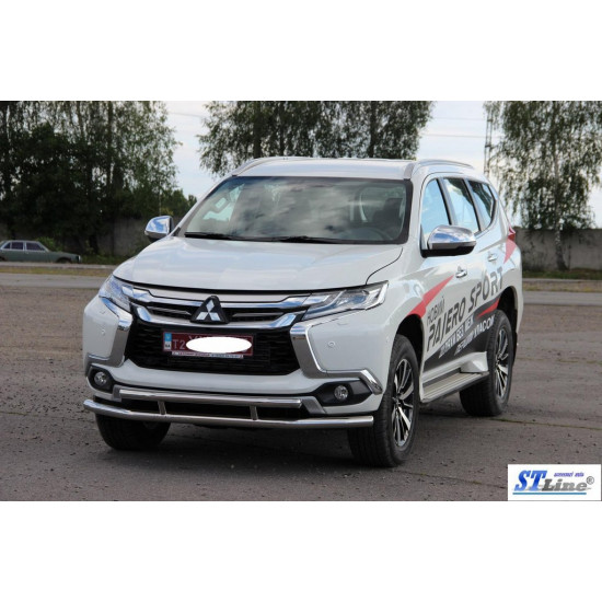 Передній захист ST016 (нерж) для Mitsubishi Pajero Sport 2015-2024 рр