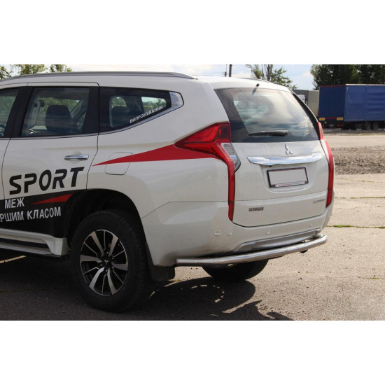 Задній захист AK005 (нерж) для Mitsubishi Pajero Sport 2015-2024 рр