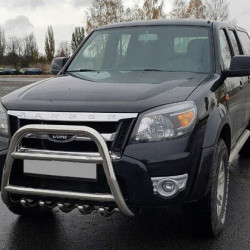 Кенгурятник QT008 (нерж) для Ford Ranger 2007-2011 рр