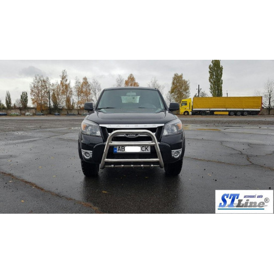 Кенгурятник QT008 (нерж) для Ford Ranger 2007-2011 рр