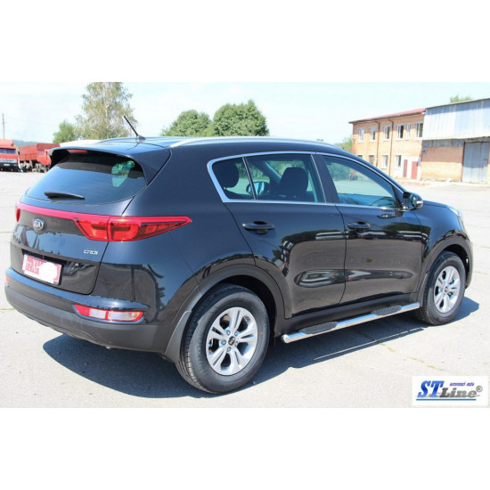 Бічні труби BB002 (2 шт., нерж) для Kia Sportage 2015-2021 рр