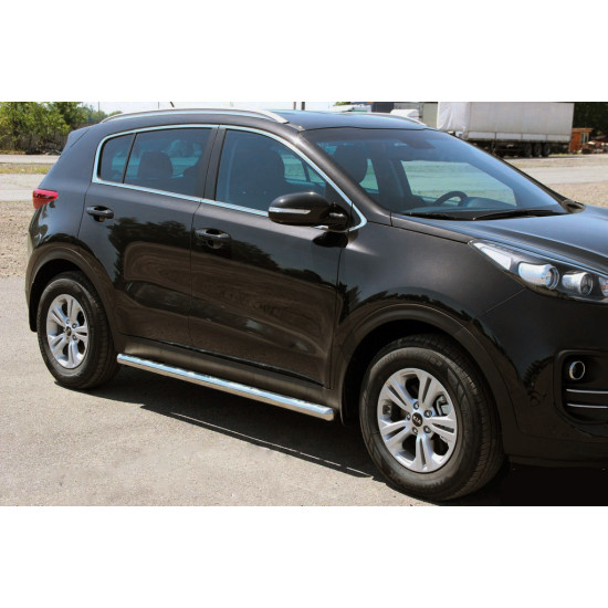 Бічні труби BB001 (2 шт., нерж) для Kia Sportage 2015-2021 рр