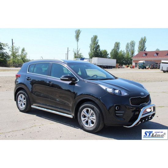 Бічні труби BB001 (2 шт., нерж) для Kia Sportage 2015-2021 рр