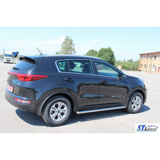 Бічні труби BB001 (2 шт., нерж) для Kia Sportage 2015-2021 рр