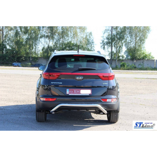 Задній захист AK007 (нерж) для Kia Sportage 2015-2021 рр