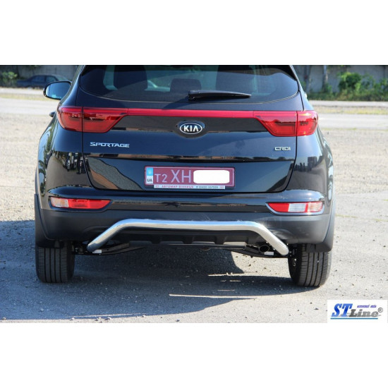 Задній захист AK007 (нерж) для Kia Sportage 2015-2021 рр