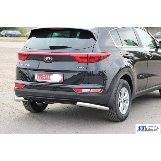 Задній захист куточки AK003 (нерж) для Kia Sportage 2015-2021 рр