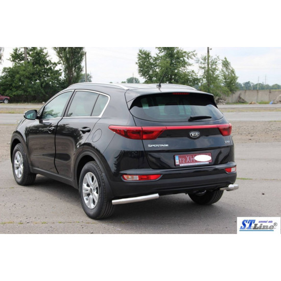 Задній захист куточки AK003 (нерж) для Kia Sportage 2015-2021 рр