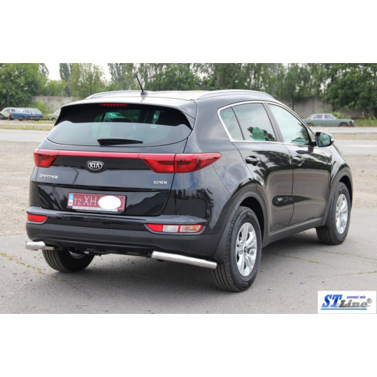 Задній захист куточки AK003 (нерж) для Kia Sportage 2015-2021 рр