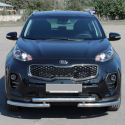 Передній захист ST009 (нерж) для Kia Sportage 2015-2021 рр