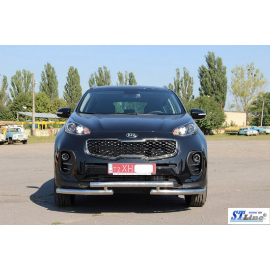 Передній захист ST009 (нерж) для Kia Sportage 2015-2021 рр