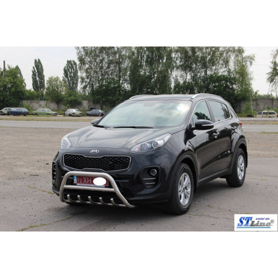 Кенгурятник WT003 (нерж) для Kia Sportage 2015-2021 рр