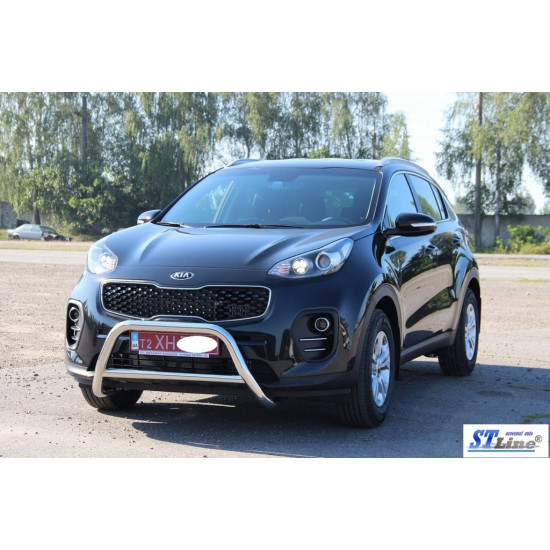 Кенгурятник WT006 (нерж) для Kia Sportage 2015-2021 рр