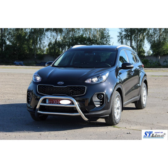 Кенгурятник WT023 (нерж) для Kia Sportage 2015-2021 рр