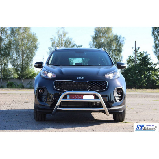 Кенгурятник WT023 (нерж) для Kia Sportage 2015-2021 рр