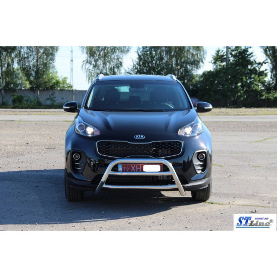 Кенгурятник WT023 (нерж) для Kia Sportage 2015-2021 рр