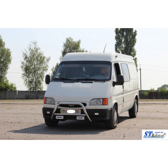 Кенгурятник WT006 (нерж) для Ford Transit 1991-2000 рр