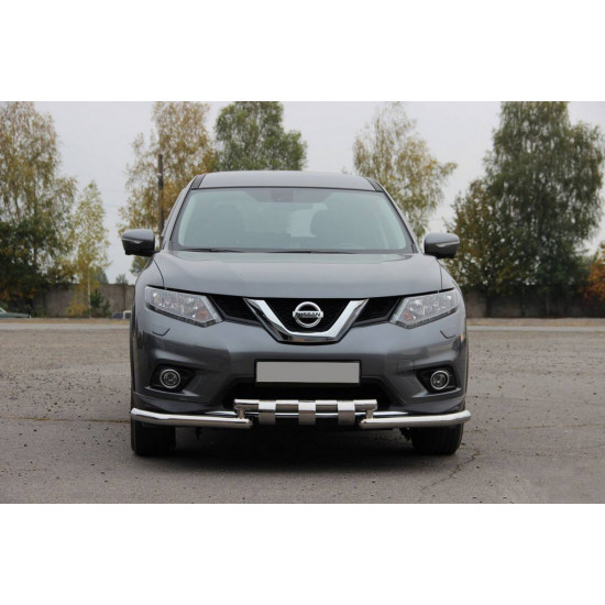 Передній захист ST009-15 (нерж) для Nissan X-trail T32 / Rogue 2014-2021 рр