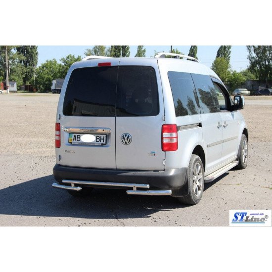 Задня дуга AK003-2 (2 шт., нерж) для Volkswagen Caddy 2004-2010 рр