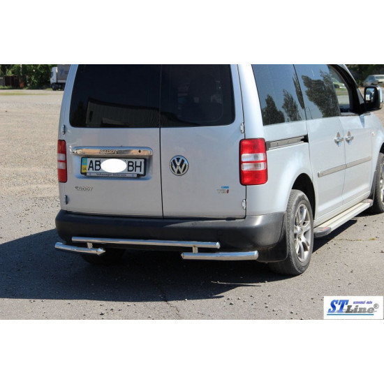 Задня дуга AK003-2 (2 шт., нерж) для Volkswagen Caddy 2010-2015рр