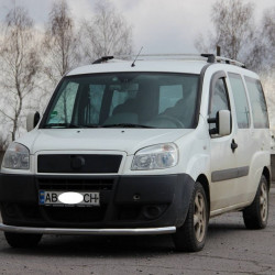 Передній захист ST008 (2 шт., нерж.) 42 мм для Fiat Doblo I 2005-2010 рр