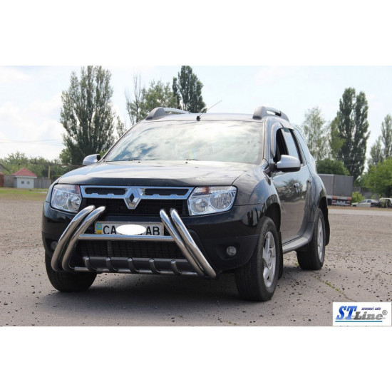 Кенгурятник WT01 (нерж) для Renault Duster 2008-2017 рр