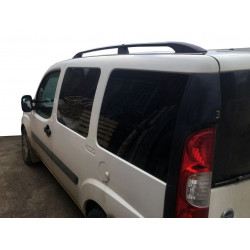 Рейлінги Чорні Максі база, пластикові ніжки для Fiat Doblo I 2005-2010 рр