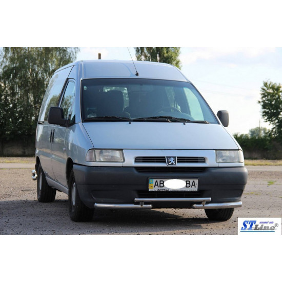 Передній захист ST009 (нерж) 60 мм для Peugeot Expert 1996-2007 років