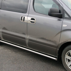 Бічні труби BB001 (2 шт., нерж.) 51 мм для Hyundai H200, H1, Starex 2008-2024 рр