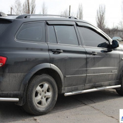 Бічні труби BB002 (2 шт., нерж.) для SsangYong Kyron 2008-2024 рр