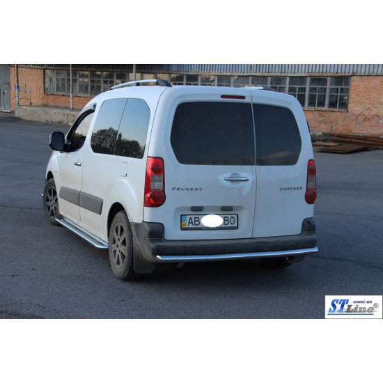 Задній захист (нерж.) 51 мм для Citroen Berlingo 2008-2018 рр