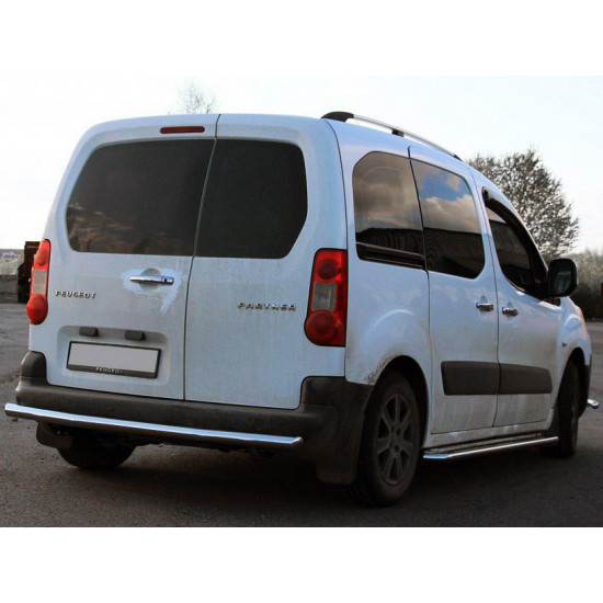 Задній захист (нерж.) 51 мм для Citroen Berlingo 2008-2018 рр