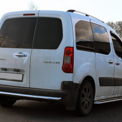 Задній захист AK002 (нерж.) 51 мм для Peugeot Partner Tepee 2008-2018рр