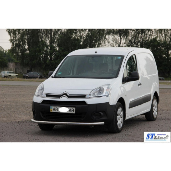 Передній захист ST008 (нерж.) 51 мм для Peugeot Partner Tepee 2008-2018рр