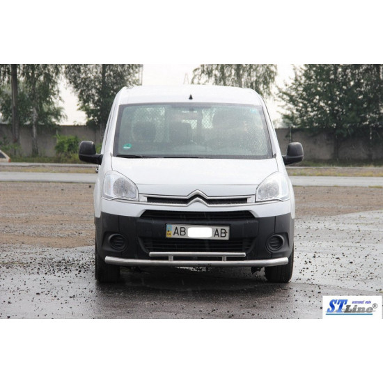 Передній захист ST016 (нерж.) 51/42 мм для Peugeot Partner Tepee 2008-2018рр