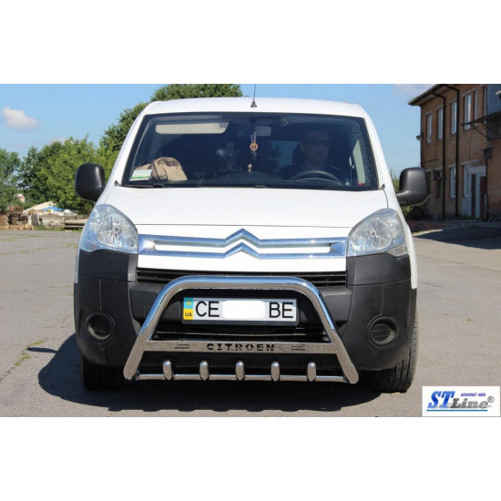 Кенгурятник WT004 (нерж.) 60 мм для Citroen Berlingo 2008-2018 рр