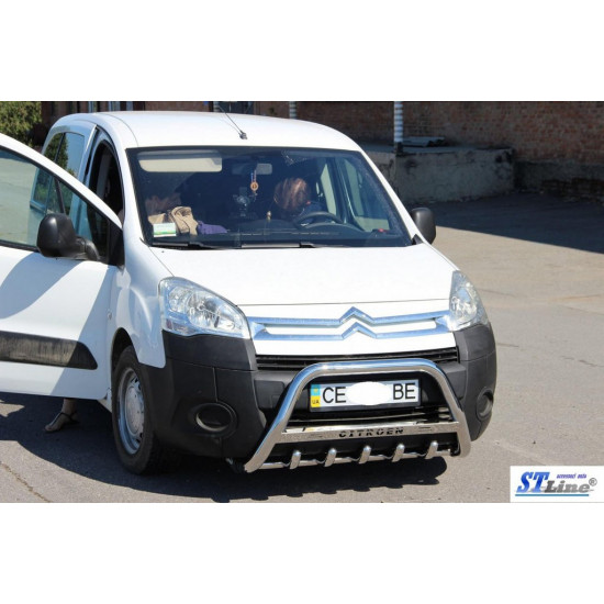 Кенгурятник WT004 (нерж.) 60 мм для Citroen Berlingo 2008-2018 рр