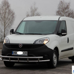 Передній захист ST016-3 (нерж.) 42/42 мм для Fiat Doblo II 2010-2022 рр