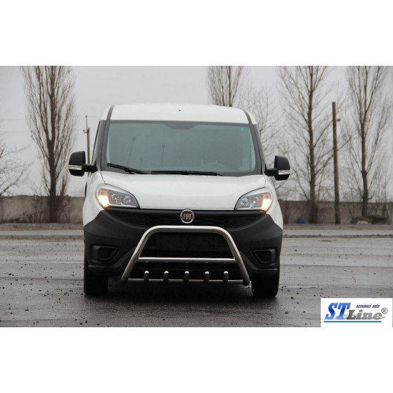 Кенгурятник WT003 (нерж.) 51 мм для Fiat Doblo II 2010-2022 рр